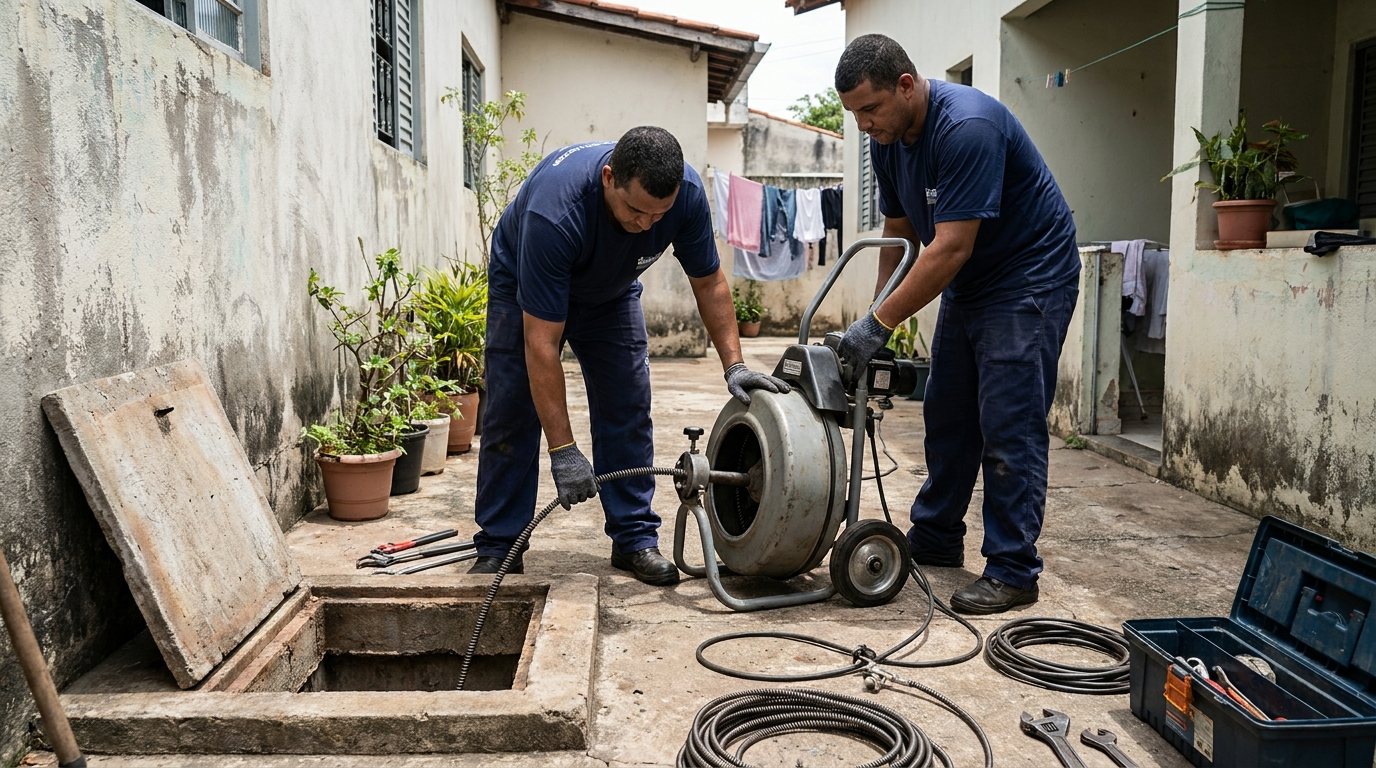 Esgoto Vazando no Quintal ou Garagem em Ribeirão Preto‑SP