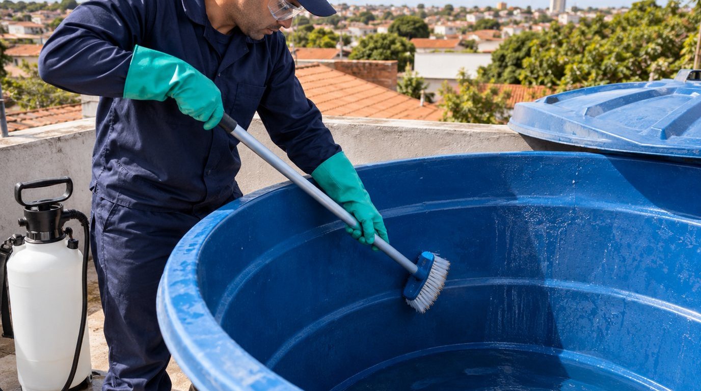 Higienização de Caixa d'Água em Ribeirão Preto‑SP