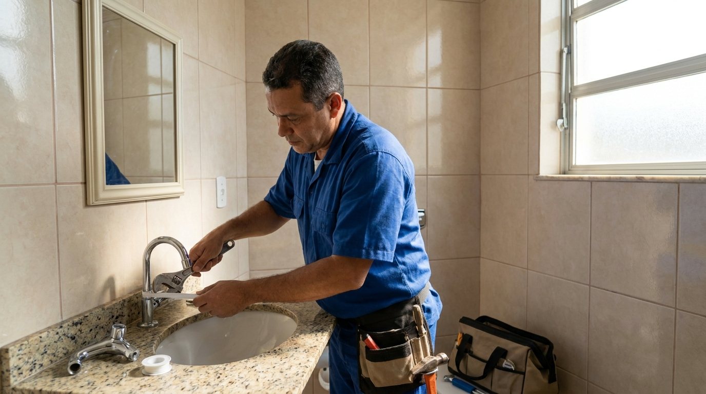 Troca de Registro, Torneira e Conexão em Ribeirão Preto‑SP